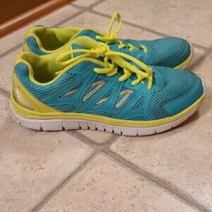 Champion Women's Athletic Running Shoes Blue Lime Green Size 9.5